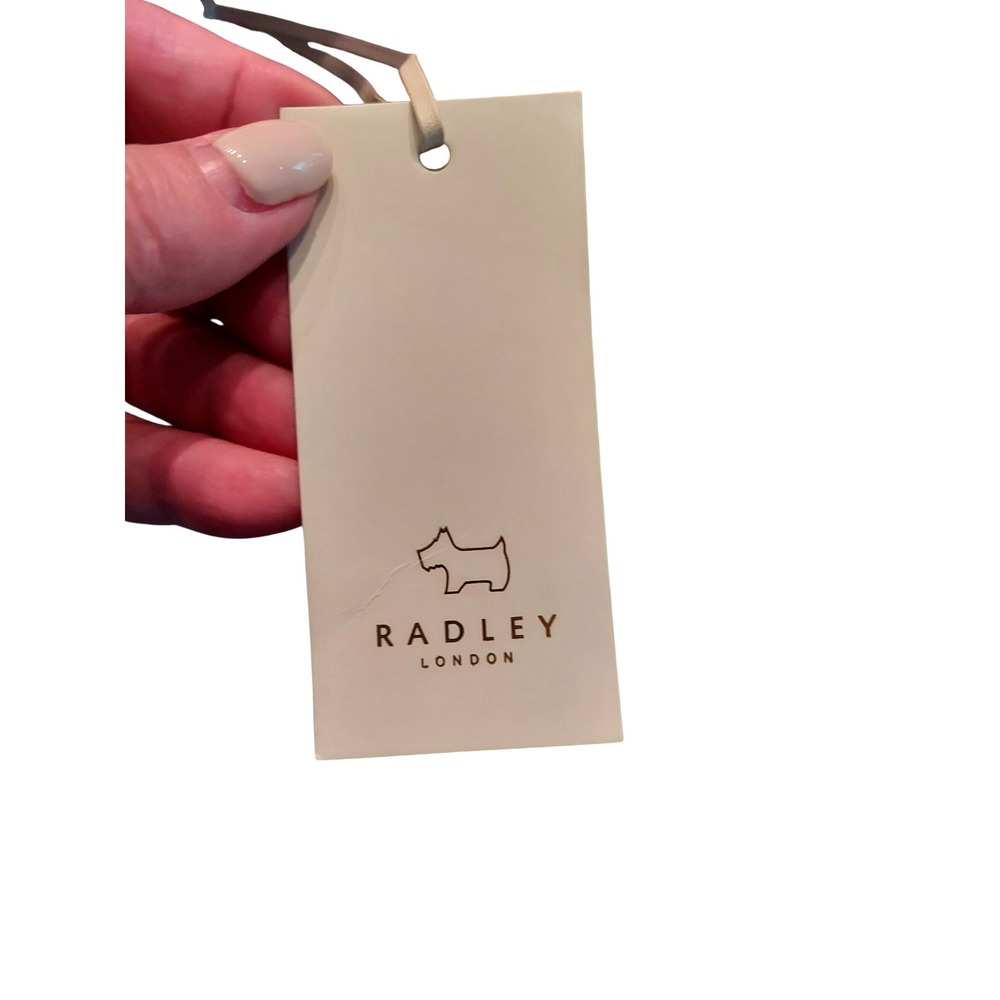 Radley London Womens Tote Bag Basket Gardens Medium Leather Brown Canvas Pouch - Picture 5 of 8